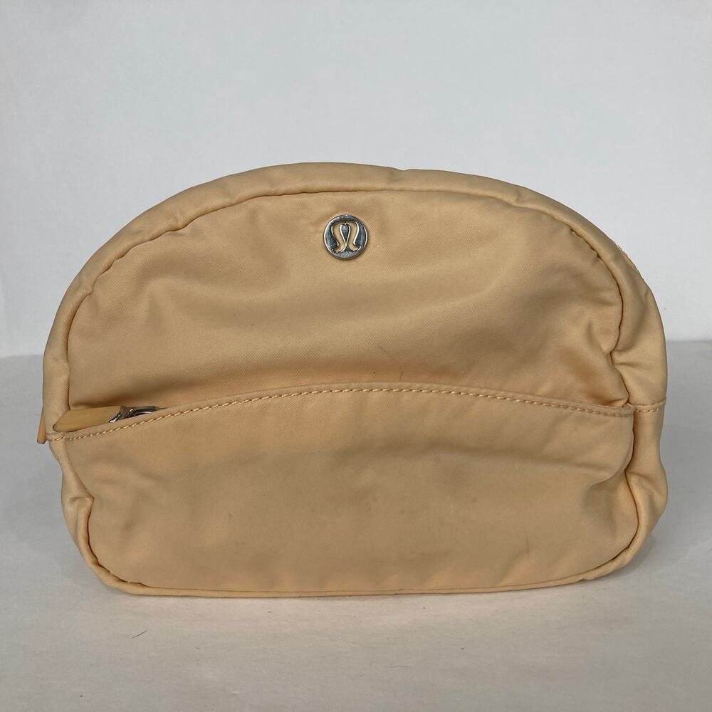Lululemon Go Getter Pouch Zip Cosmetic Toiletries Bag Summer Glow Orange
